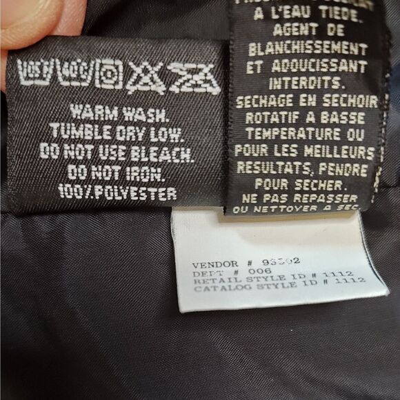 Eddie Bauer Rain Wind Polartec Coat Blue Women's Size Med Zip Snap Hood - Picture 5 of 11